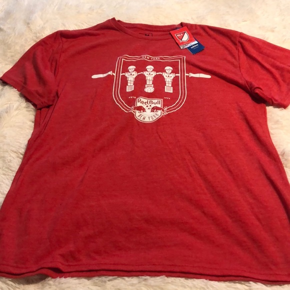 Adidas MLS Red Bulls red soft t-shirt NWT - Picture 1 of 8